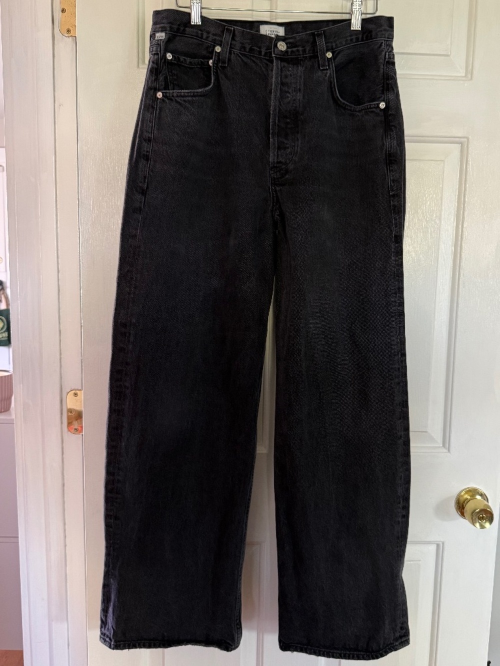 Citizens of Humanity Ayla Baggy Jean in Washed Black